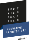 Logo zwycięzcy konkursu Iconic Awards Innovative Architecture 2019