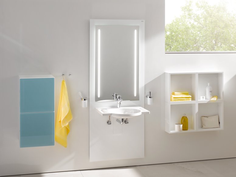 Height-adjustable washbasin